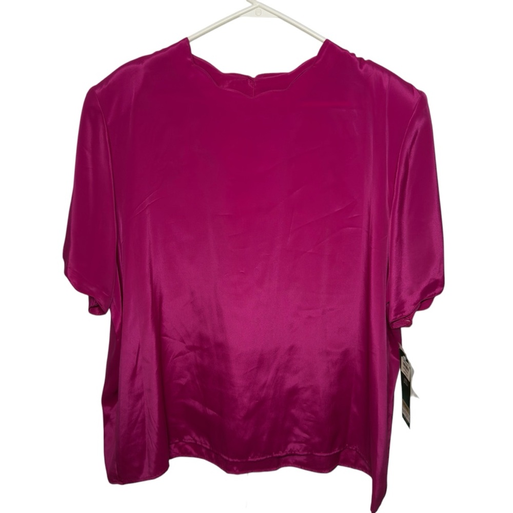 Sara Stephen NWT Vintage jcpenny Women's Pink fuchsia Top size 24 shoulder pads
